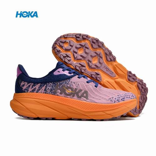 Cheap Hoka Challenger 7 GTX Men Women Running Shoes Purple Orange-06 - Click Image to Close